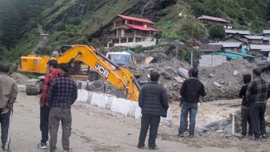 Photo of हर्षिल घाटी में तेज बारिश के बाद खीरगंगा नदी का जलस्तर बढ़ा